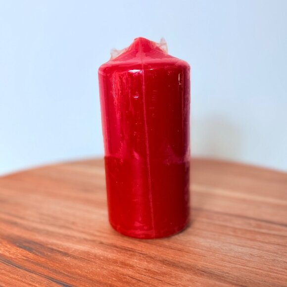 Red Bittersweet Scented Pillar Candle 3"x6" VTG Cozy Ambiance Home Decor - Picture 11 of 13